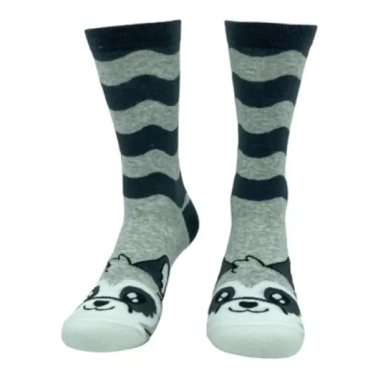Crazy Dog Women's Raccoon Socks Funny Cute Furry Cuddly Rodent Novelty Footwear image {2}