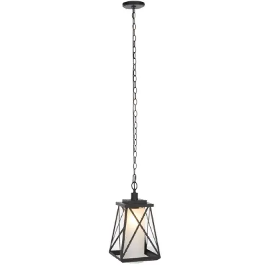 Braith 9.1" Outdoor Pendant - PLT7011 - Black - Safavieh image {1}