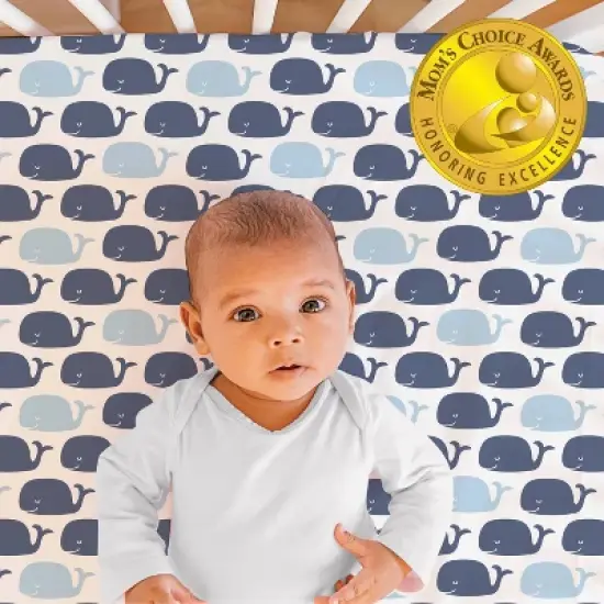 The Peanutshell Fitted Crib Sheets - Blue Nautical - 4pk image {5}