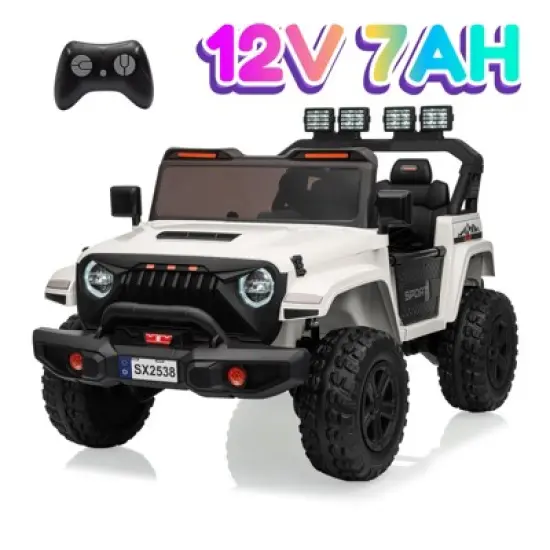24V Powered Wheels 2-Seater Kids Ride-On Car with Remote Control, Ride On Off-road Car Toy with Adjustable Speeds, Musics, Easy Assembly image {12}