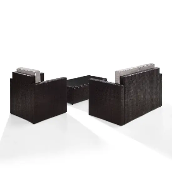 Palm Harbor 3pc All-Weather Wicker Patio Seating Set - Crosley image {1}