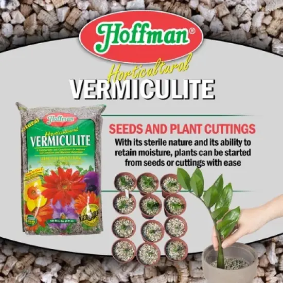Hoffman Horticultural Vermiculite Lightweight Garden Soil Conditioner for Aeration and Moisture Retention image {4}