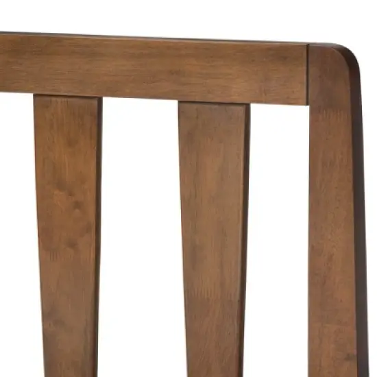 Queen Raurey Modern and Contemporary Walnut Finished Storage Platform Bed Brown - Baxton Studio image {5}