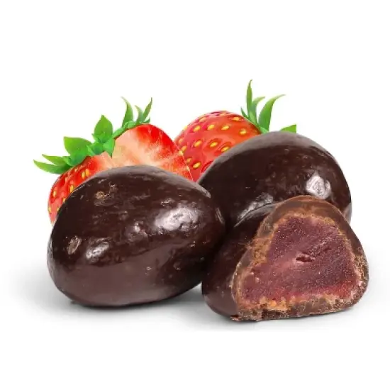 Dark Chocolate Covered Dried Strawberries by It's Delish image {1}