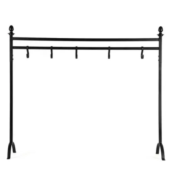 BIRDROCK HOME 8 Hook Christmas Stocking Holder Stand - Black image {5}