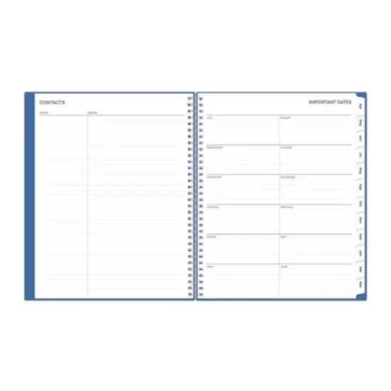 Blue Sky 8.5"x11" 2025-2026 Weekly/Monthly Wirebound 15 Months Planner Solid Azure image {6}