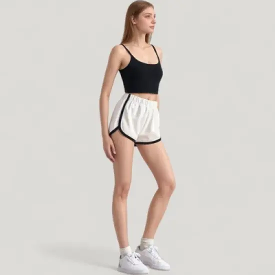 Anna-Kaci Active Women's Scoop Neck Spaghetti Strap Sports Bra with Smooth Finish image {2}