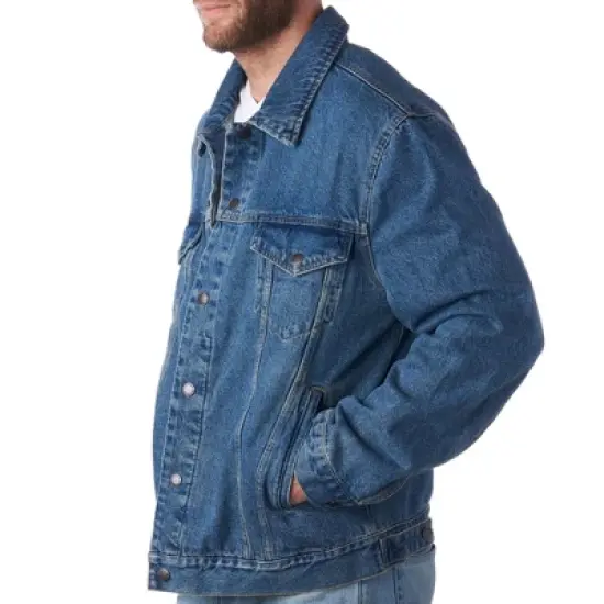 Alpine Swiss Derek Men&rsquo;s Classic Denim Trucker Jacket image {4}