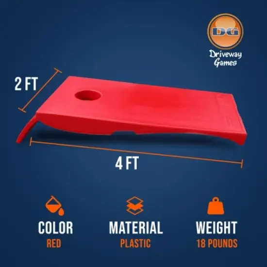 Driveway Games All Weather Corntoss Bean Bag Cornhole Yard Game Set for Indoor and Outdoor Use with 2 Target Boards and 8 Bean Bags image {2}