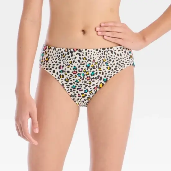 Girls' Leopard Swimsuit Bottom - art class&trade; Black image {3}