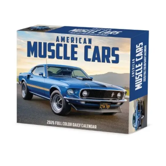 Willow Creek Press 5.5"x6.5" American Muscle Cars 2026 Box Calendar image {6}