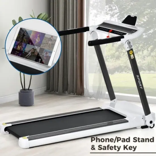 FIONECA Foldable Compact Treadmill with 3.5HP Motor, Bluetooth & App Control, 330 LB Capacity image {9}