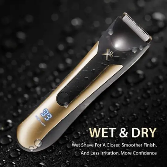 The Cutting Edge LCD Display Rechargeable Total Body Groomer with LED Light and Ceramic Blade - Trial Size - 5ct image {3}