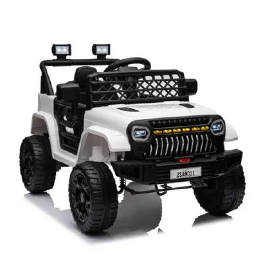 Kids Ride On Truck Car with Remote Control, 12V Battery Powered Electric Car with Spring Suspension, MP3 Player, LED Light, 3 speed for Boys Girls 3+ image {13}