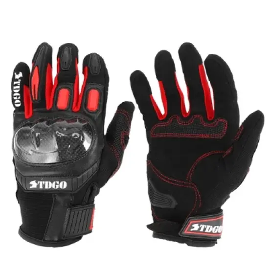 Unique Bargains 1 Pair Motorcycle Glove Spring Summer Breathable Smartphone Touch Nylon image {6}