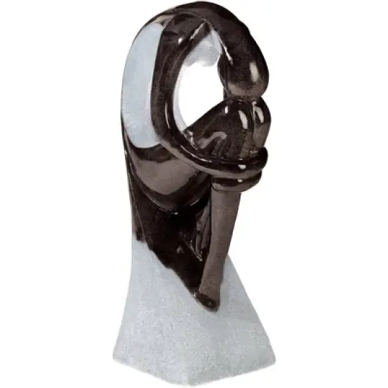 John Timberland Graceful Form Modern Zen Bubbler Curled Female Outdoor Floor Water Fountain with LED Light 43" for Yard Garden Patio Home Deck Porch image {6}