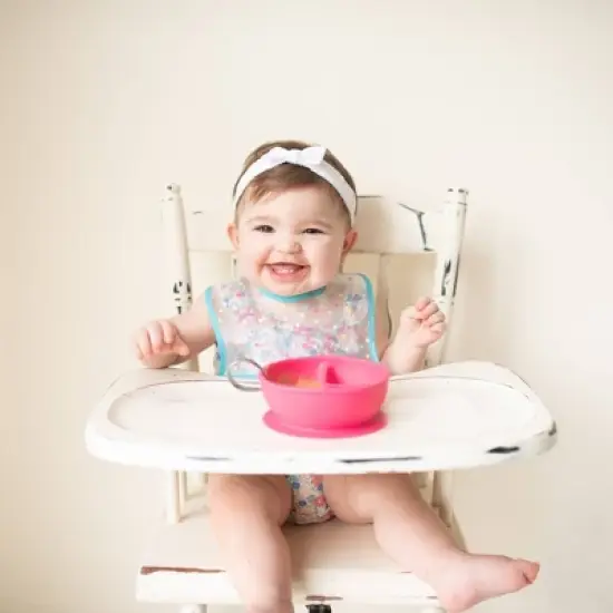 green sprouts Snap & Go Wipe-Off Bibs Cupcakes 9-18 Months Pink - 3pk image {4}