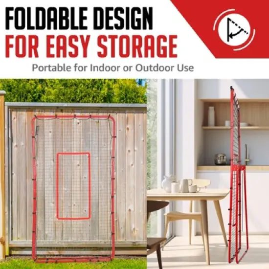 Volleyball Rebounder 4x7FT, 6-Angles Adjustable Bounce Back Net for Spiking, Setting & Bumping image {1}