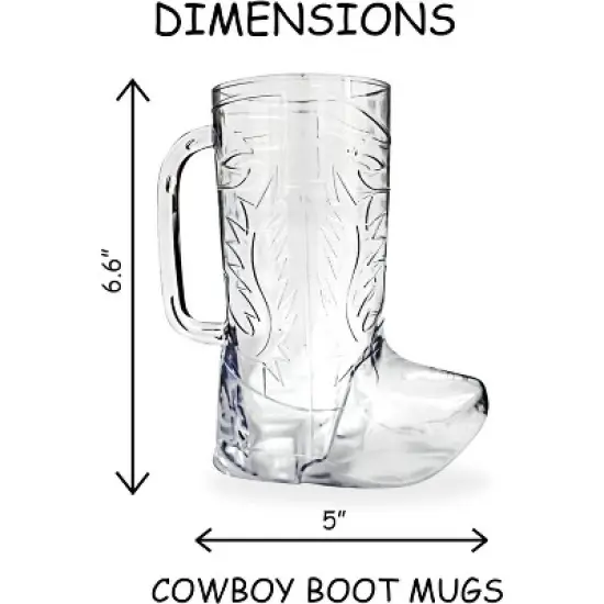 10 pcs Cowboy Boot Mug - Unique Drinking Glasses for Western-Themed Parties, Perfect Cowboy Birthday Party Decoration! image {1}