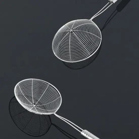 Unique Bargains Casa-J Stainless Steel Mesh Strainer Colander Sieve Kitchen Vegetable Strainer Ladle image {2}