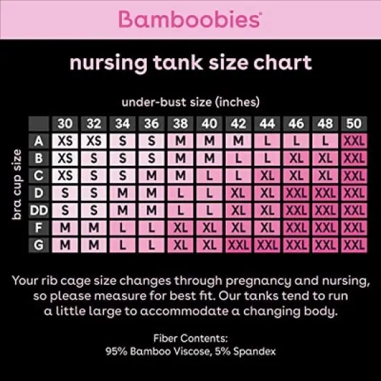 Bamboobies Nursing Tank for Breastfeeding - Black image {6}