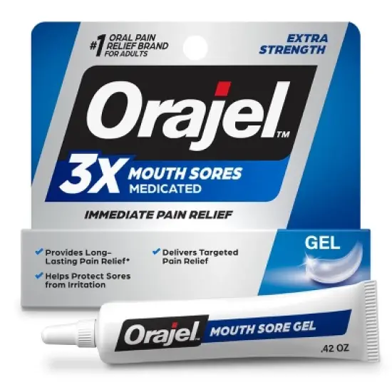 Orajel 3x Medicated Mouth Sores Gel - 0.42oz image {8}