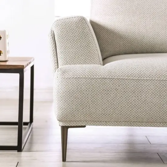 HOMES: Inside + Out Tubera Arm Chair Chenille T Seat Cushion Recliner with Extendable Back image {7}