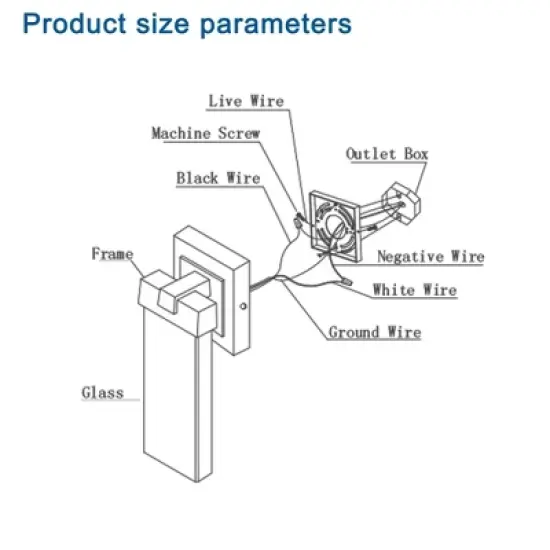 2 packs Outdoor Waterproof Transparent LED Crystal Wall Lamp Supports Multiple Types of Light Bulbs -12W Per Lamp image {7}