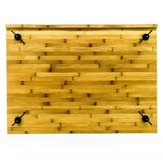 Camco 43548 4 Burner Grooved Bamboo Stove Top Work Surface with Adjustable Legs image {5}