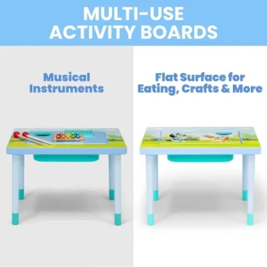 Delta Children Bluey Compact Play and Learn Sensory Table for Kids' Includes Musical Instruments - 8pc image {1}