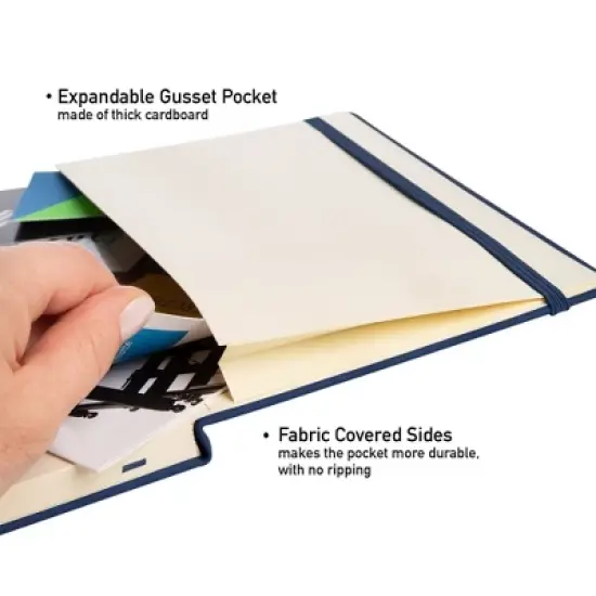 Simply Genius A5 Notebooks for Work, Travel, Business, School & More - Lined Books with 192 pages, 5.7" x 8.4" (Navy, 4 Pack) image {5}