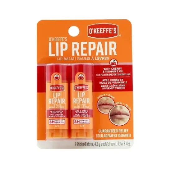 O'Keeffe's Lip Repair Balm Twin Pack - Cherry - 0.15/2pk image {3}