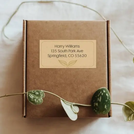 50ct Kraft Everyday Address Labels Brown/Gold: Great Papers! Mailing & Shipping Labels, 4"x2", 50 Pack, Paper Material image {2}