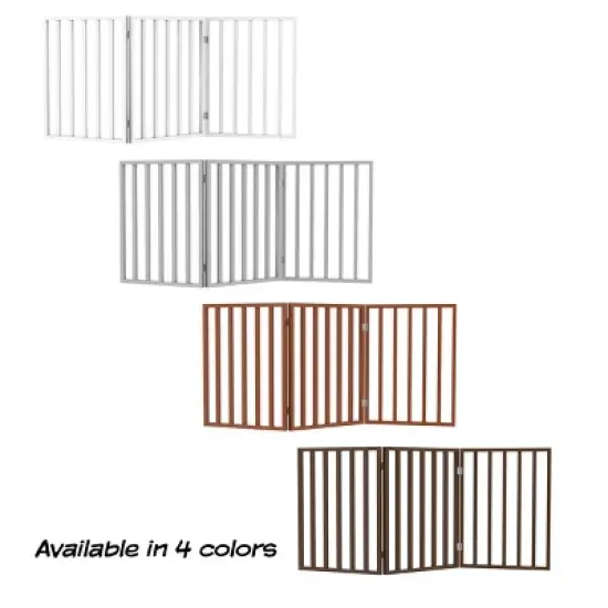 Pet Adobe Freestanding Pet Gate &ndash; 54" x 24", White image {1}