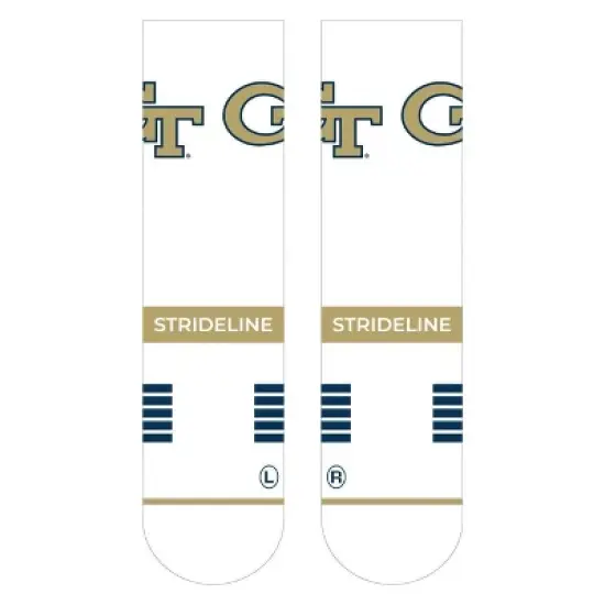 NCAA Georgia Tech Yellow Jackets Premium Knit Crew Socks - White image {1}