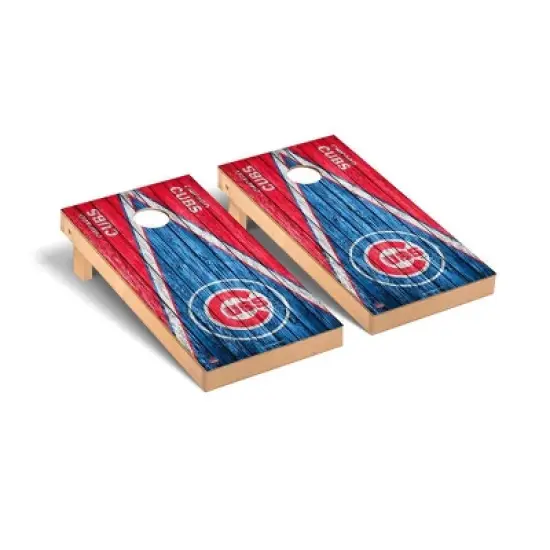 MLB Chicago Cubs Premium Cornhole Board Triangle Weathered Version image {1}