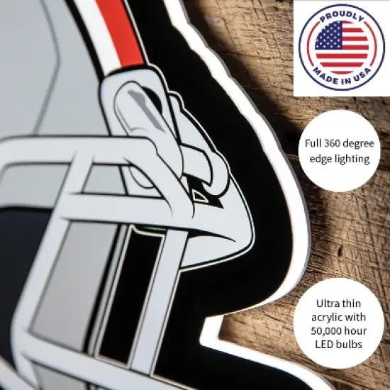 Evergreen Ultra-Thin Edgelight LED Wall Decor, Helmet, Boston Bruins- 15.6 x 19 Inches Made In USA image {3}