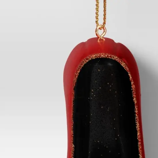 4" Christmas Resin Fancy Loafers Ornament Red - Wondershop&trade; image {2}