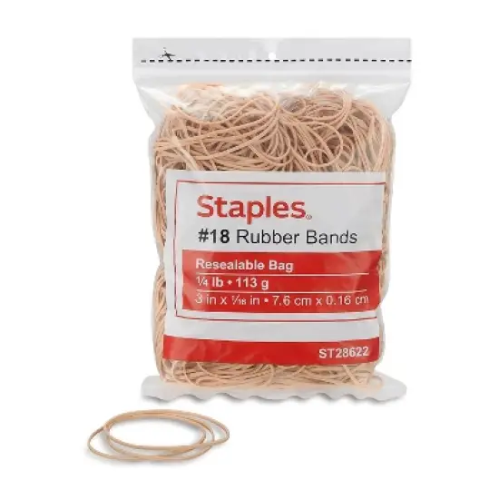 Staples Economy Rubber Bands Size #18 646090 image {3}