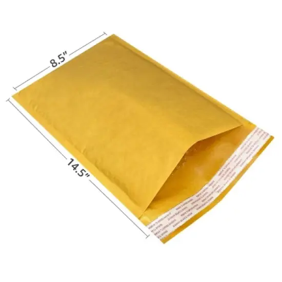 UOFFICE Pack of 1000 Kraft Bubble Mailers 8.5" x 14.5" - #3 Self-Seal Padded Envelopes image {1}
