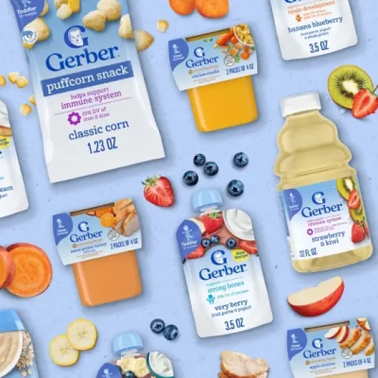 Gerber Banana Blueberry Oats & Yogurt Single Pouch, 3.5oz image {5}