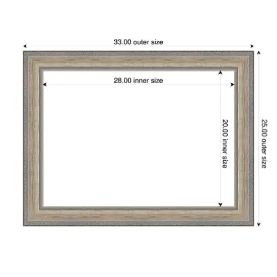 Amanti Art Fleur Champagne Silver Framed Dry Erase Magnetic Board image {4}