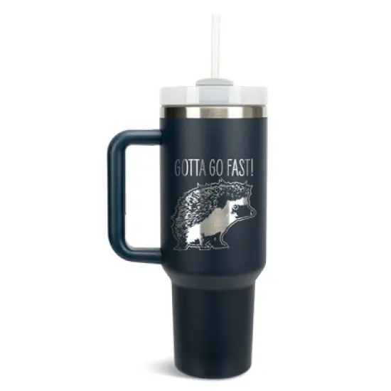 100 North Gotta Go Fast! Hedgehog Video Game Wrap-Around 40 Oz. Stainless Steel Water Bottle Coffee Mug, Spill & Leak Resistant, Travel Tumbler with image {5}