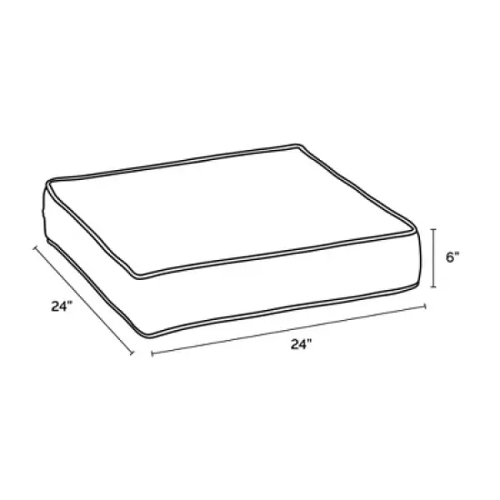 ProFoam Outdoor Deep Seat Bottom Cushion - Classic Red - Arden Selections image {6}