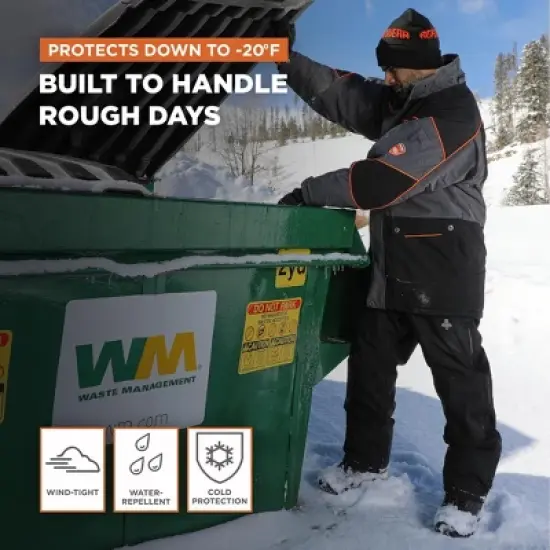RefrigiWear Men's Warm Water-Resistant Insulated Softshell Pants -20F Protection image {3}