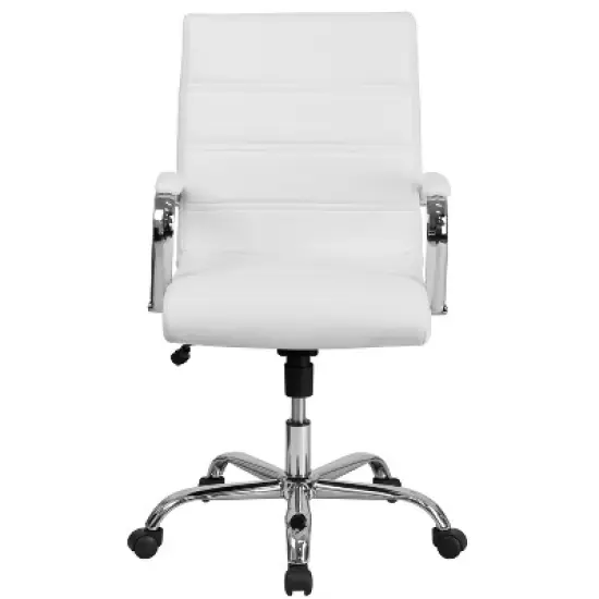 Merrick Lane Contemporary Mid-Back Home Office Chair with Padded Arms image {3}