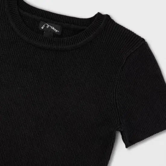 Girls' Short Sleeve Knit Sweater - art class&trade; image {4}