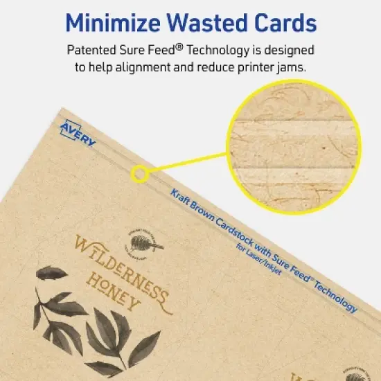 Avery Hexagon Business Cards, 2-1/2" x 2-9/10", Kraft Brown, 300 Total image {6}