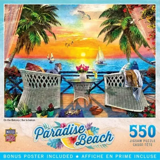 MasterPieces 550 Piece Jigsaw Puzzle for Adults - On The Balcony - 18"x24" image {1}