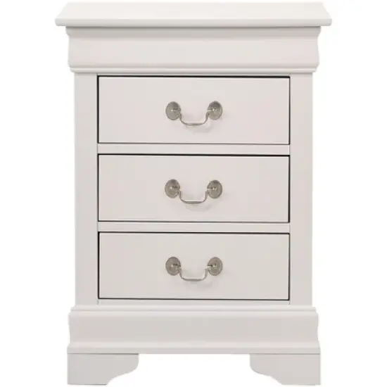Passion Furniture Louis Philippe 3-Drawer Nightstand (29 in. H x 16 in. W x 21 in. D) image {5}